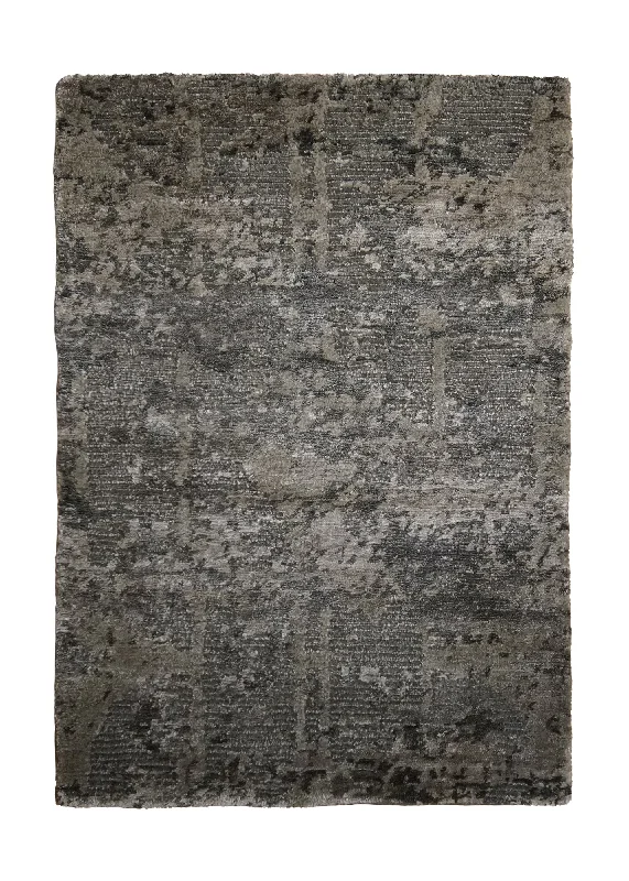 low-maintenance carpet for busy households -Oriental Rug Indian Handmade Area Modern 2'0"x3'0" (2x3) Brown Gray Splatter Abstract Design #A33443