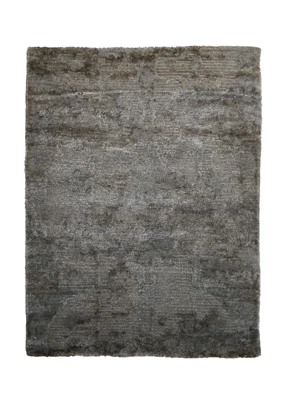 carpet for homes with open floor plans -Oriental Rug Indian Handmade Area Modern 2'0"x3'0" (2x3) Gray Splatter Abstract Design #A33442