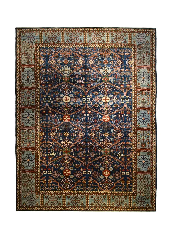 carpet cleaning services for homes -Oriental Rug Pakistani Handmade Area Transitional 10'1"x13'11" (10x14) Blue Ariana Geometric Oushak Design #A32913