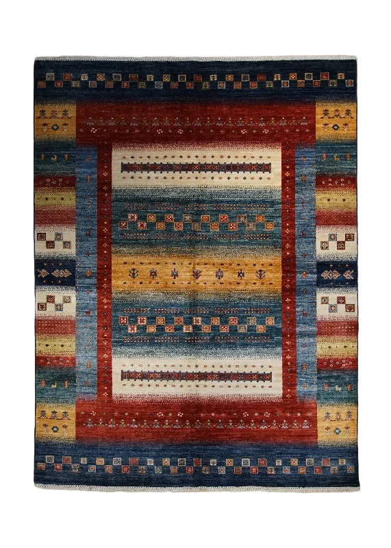 waterproof carpet for bathroom flooring -Oriental Rug Pakistani Handmade Area Transitional 5'9"x7'10" (6x8) Red Blue Khorjin Geometric Design #A32920