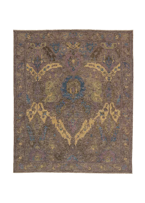 DIY carpet installation kits -Oriental Rug Pakistani Handmade Area Transitional 8'2"x9'8" (8x10) Gray Purple Brown Oushak Design #36065