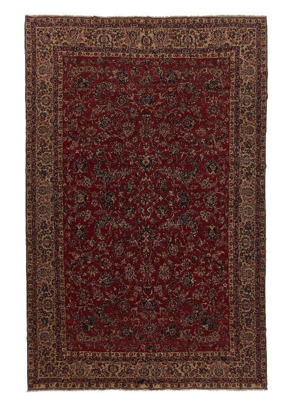 comfortable carpet for kids' playrooms -Persian Rug Bakhtiari Handmade Area Tribal 11'4"x18'0" (11x18) Red Whites/Beige Floral Design #28367