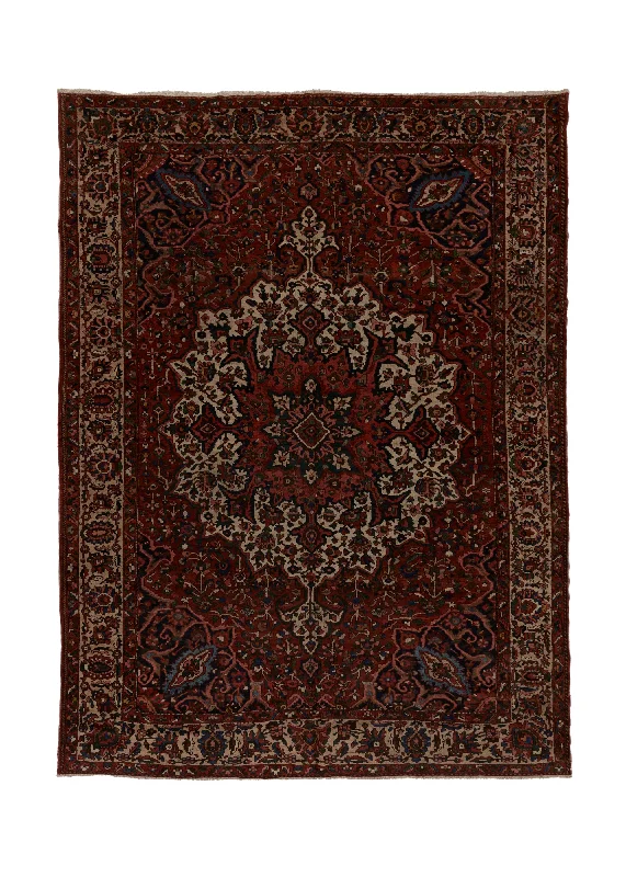 modern carpet for contemporary homes -Persian Rug Bakhtiari Handmade Area Tribal Vintage 11'8"x15'4" (12x15) Red Geometric Design #25574