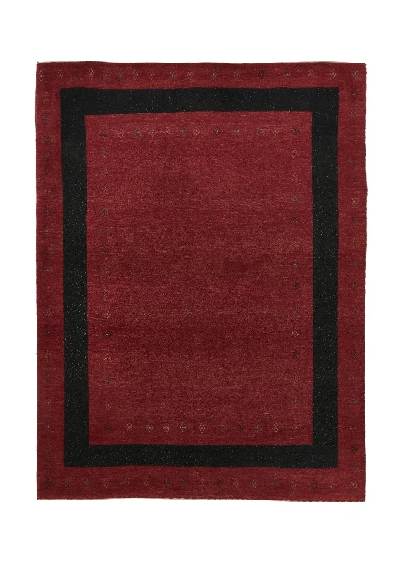 carpet for bedrooms with deep pile -Persian Rug Gabbeh Handmade Area Tribal 4'10"x6'8" (5x7) Red Open Design #36075