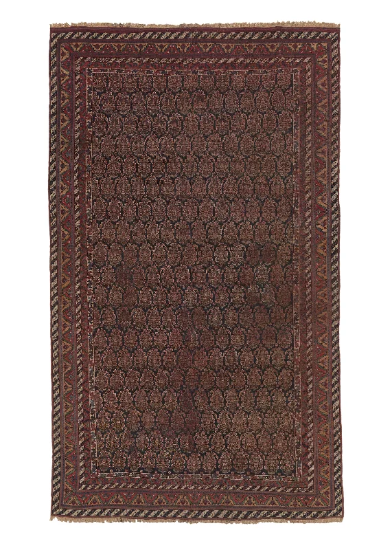 commercial carpet for retail spaces -Persian Rug Ghashghaei Handmade Area Antique Tribal 8'4"x14'1" (8x14) Red Blue Paisley/Boteh Design #31650