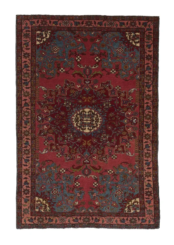 carpet with moisture-wicking properties -Persian Rug Malayer Handmade Area Tribal 4'4"x6'5" (4x6) Red Blue Floral Design #35823