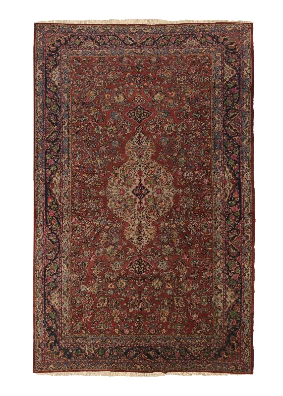 carpet tiles for flexible home layouts -Persian Rug Mashhad Handmade Area Traditional 12'1"x19'5" (12x19) Red Floral Design #34838