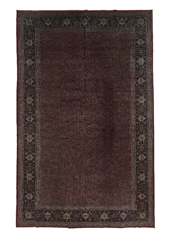 bright and colorful carpet for kids' rooms -Persian Rug Tabriz Handmade Area Traditional 11'1"x17'6" (11x18) Red Blue Mahi Fish Design #36034