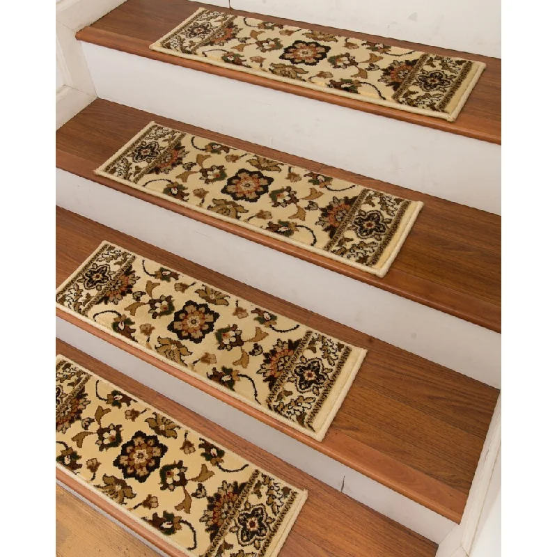 eco-friendly carpet installation for homes -Ridgeway Carpet Stair Treads (Set of 13) - Multi - 13PC (9" x 29")