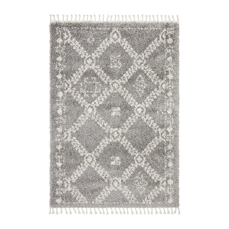 plush carpet for living rooms -Saffron 33 Rug (Silver)