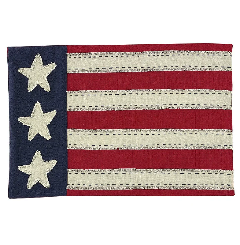 Practical placemats for casual dining-Star Spangled Placemat Set