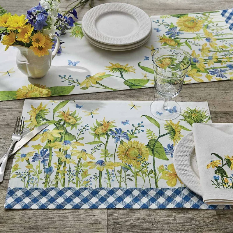 Elegant cloth placemats for weddings-Sunny Day Placemat Set