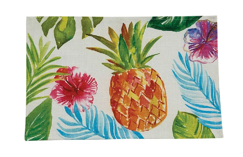 Heat-resistant fabric placemat-Tropical Paradise Pineapple Placemat Set