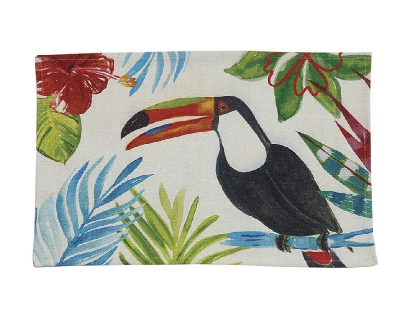 Non-woven fabric placemat-Tropical Paradise Toucan Placemat Set