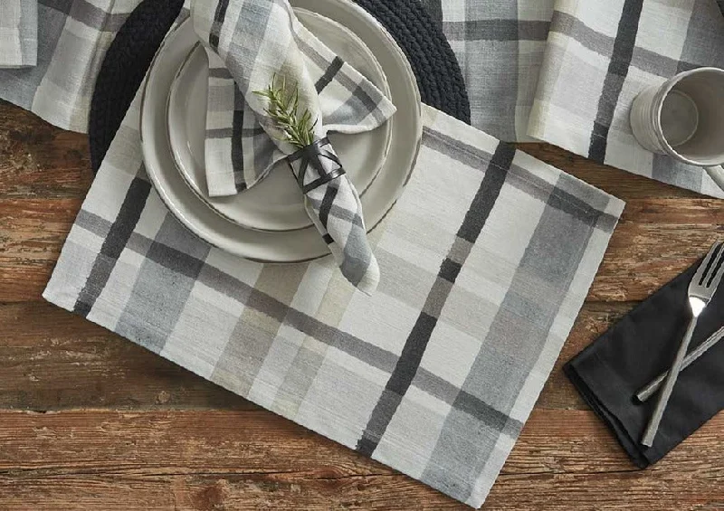 Placemat for Thanksgiving dinner-Urban Plaid Printed Placemat Set