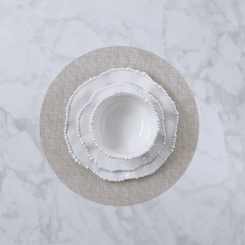 Natural placemat-VIDA Round Woven Placemat Set of 4 (Natural)