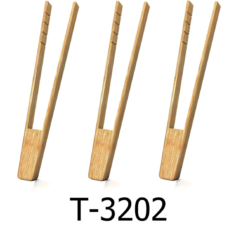 Kitchen tools for crafting-12" Bamboo Tongs (Set of 3)