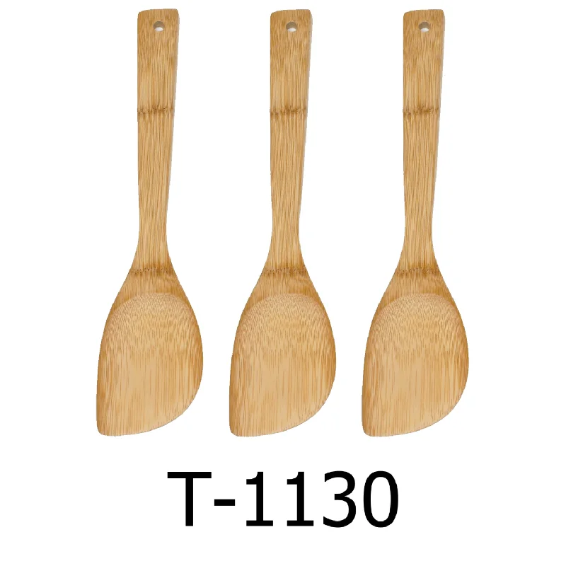 Kitchen utensils for recycling-12" Bamboo Turner (Set of 3)