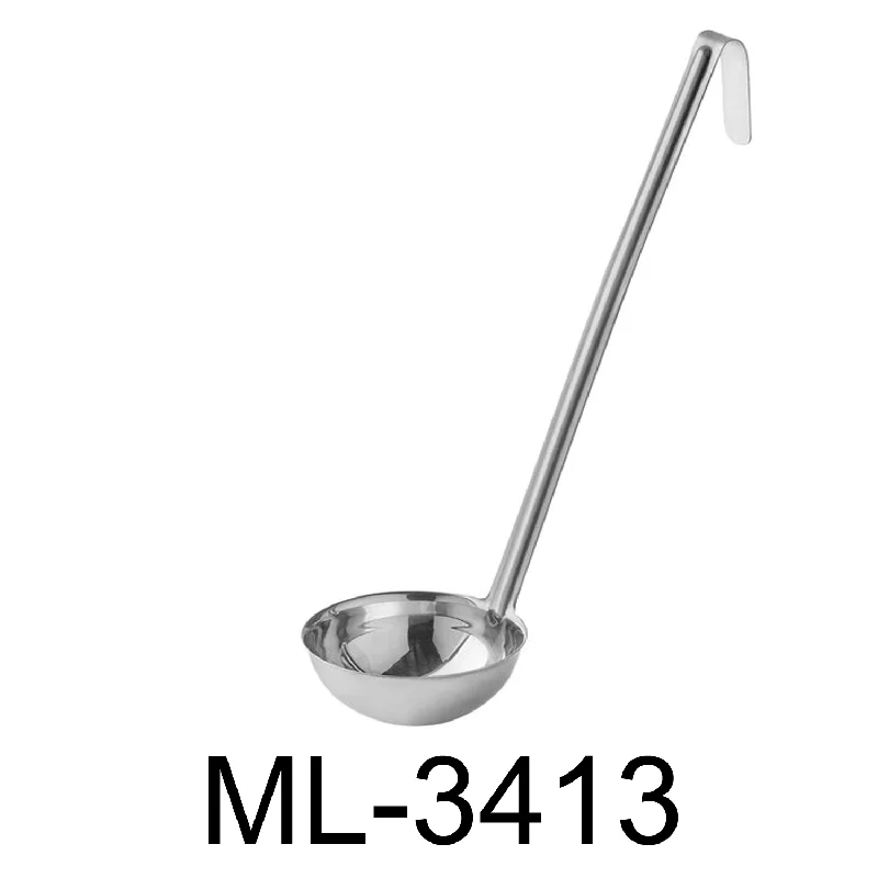 Best kitchen utensils for scooping-12 Oz Stainless Steel Ladle With Curve Handle