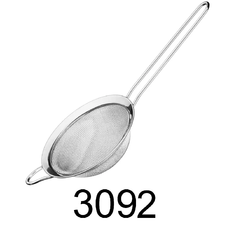 Kitchen utensils for peeling-18cm Stainless Steel Oil Flour Mesh Strainer Colander