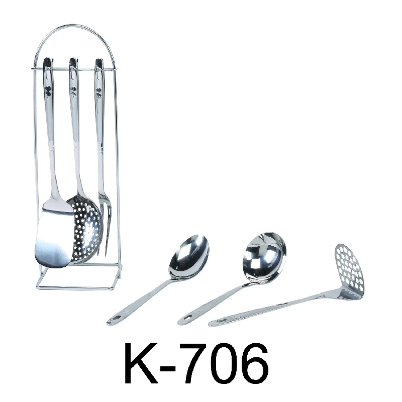 Kitchen utensils for portioning-7 PC Kitchen Tool With Hanger