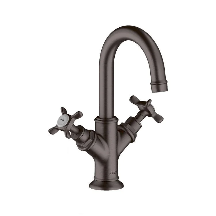 kitchen faucet guest suite-Lavatory Faucet Montreux 2 Cross Brushed Black Chrome 1.2 Gallons per Minute 150 DEG Swivel Pop-Up 1 Hole 6-1/4 Inch