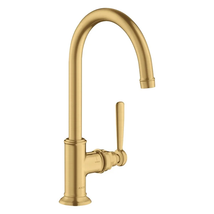 kitchen faucet coffee bar-Lavatory Faucet Montreux 1 Lever ADA Brushed Gold Optic 1.2 Gallons per Minute Rigid Less Drain 1 Hole 8-1/4 Inch