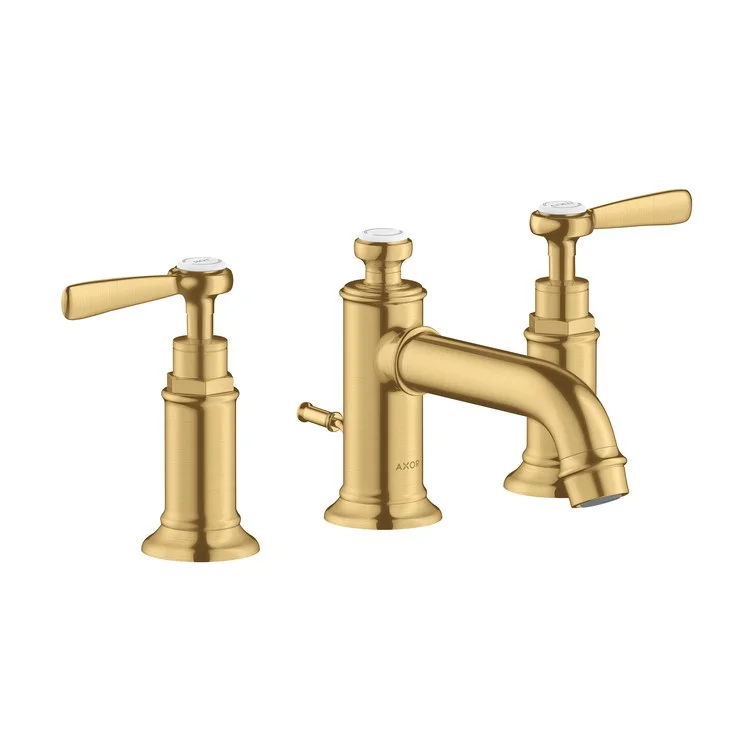 kitchen faucet clog fix-Lavatory Faucet Montreux Widespread 8 Inch Spread 2 Lever ADA Brushed Gold Optic 1.2 Gallons per Minute Rigid Pop-Up 3 Hole 1-1/8 Inch