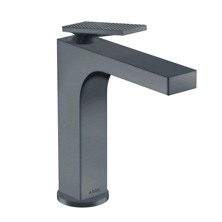 kitchen faucet wet bar-Lavatory Faucet Citterio Rhombic Cut 1 Lever ADA Brushed Black Chrome 1.2 Gallons per Minute Rigid Pop-Up 1 Hole 6-1/8 Inch