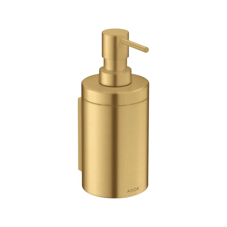 kitchen faucet picnic sink-Soap Dispenser Universal Circular Brushed Gold Optic Wall Mount Metal Metal Pump 300 Milliliter