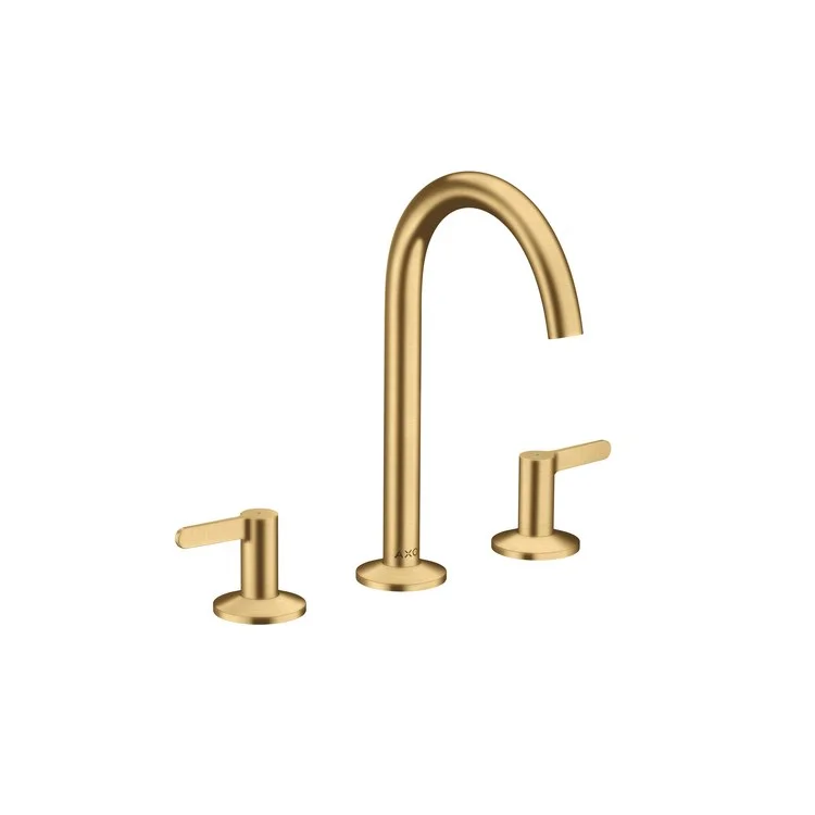 kitchen faucet flood repair-Lavatory Faucet One 170 Widespread 8 Inch Spread 2 Lever ADA WaterSense Brushed Gold Optic 1.2 Gallons per Minute Less Drain 3 Hole AirPower/Comfort Zone/EcoRight