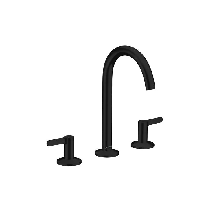 kitchen faucet soup prep-Lavatory Faucet One 170 Widespread 8 Inch Spread 2 Lever ADA WaterSense Matte Black 1.2 Gallons per Minute Less Drain 3 Hole AirPower/Comfort Zone/EcoRight