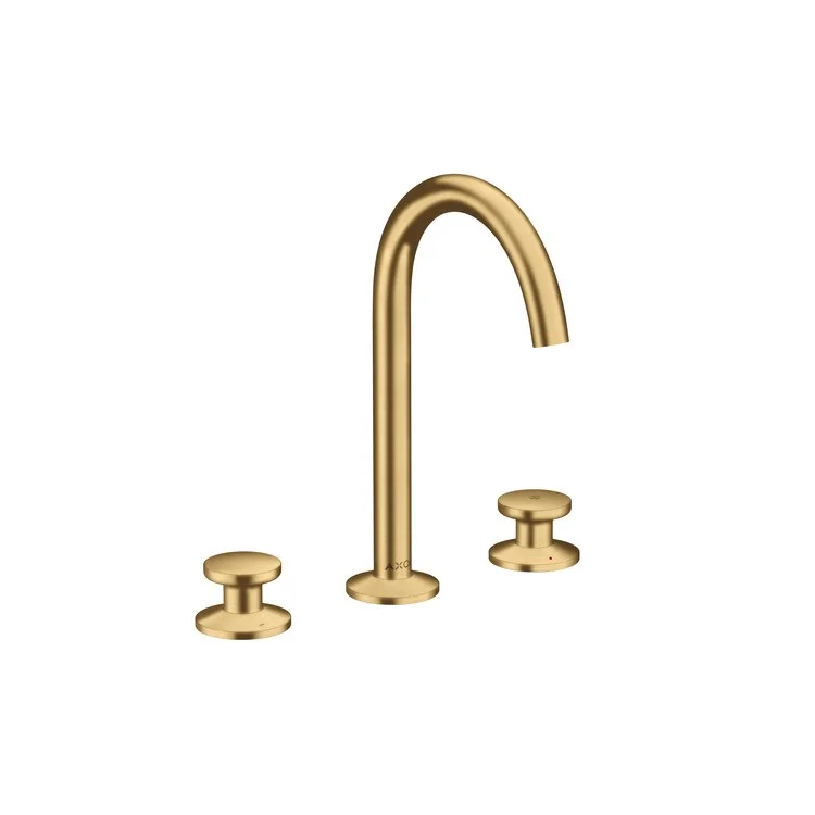 kitchen faucet fish tank-Lavatory Faucet One 170 Widespread 8 Inch Spread 2 Knob WaterSense Brushed Gold Optic 1.2 Gallons per Minute Less Drain 3 Hole Select/AirPower/Comfort Zone/EcoRight