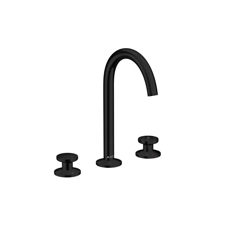 kitchen faucet bar prep-Lavatory Faucet One 170 Widespread 8 Inch Spread 2 Knob WaterSense Matte Black 1.2 Gallons per Minute Less Drain 3 Hole Select/AirPower/Comfort Zone/EcoRight