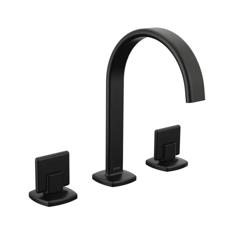 kitchen faucet side spray-Lavatory Faucet Allaria Widespread 6-16 Inch Spread Less Handle ADA WaterSense Matte Black 1.2 Gallons per Minute Arc