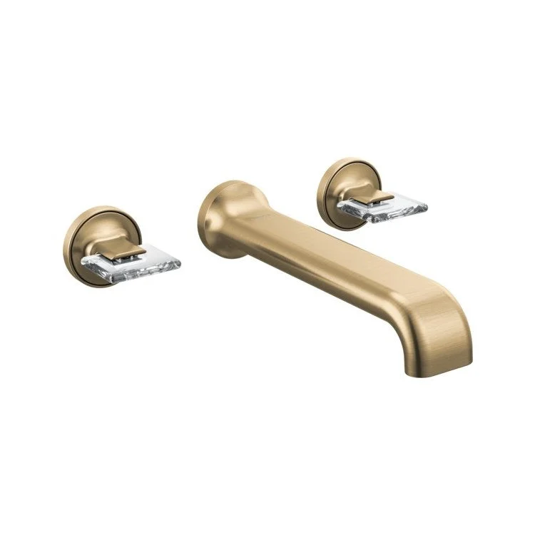 kitchen faucet drip repair-Tub Filler Allaria Wall Mount 8 Inch Spread 2 Less Handle ADA Brilliance Luxe Gold