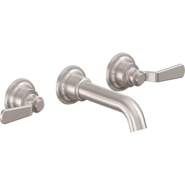 kitchen faucet polish tips-Lavatory Trim Descanso Works Vessel Wall 2 Lever Antique Nickel Flat ADA Spout Reach 6-5/16 Inch 1.2 Gallons per Minute