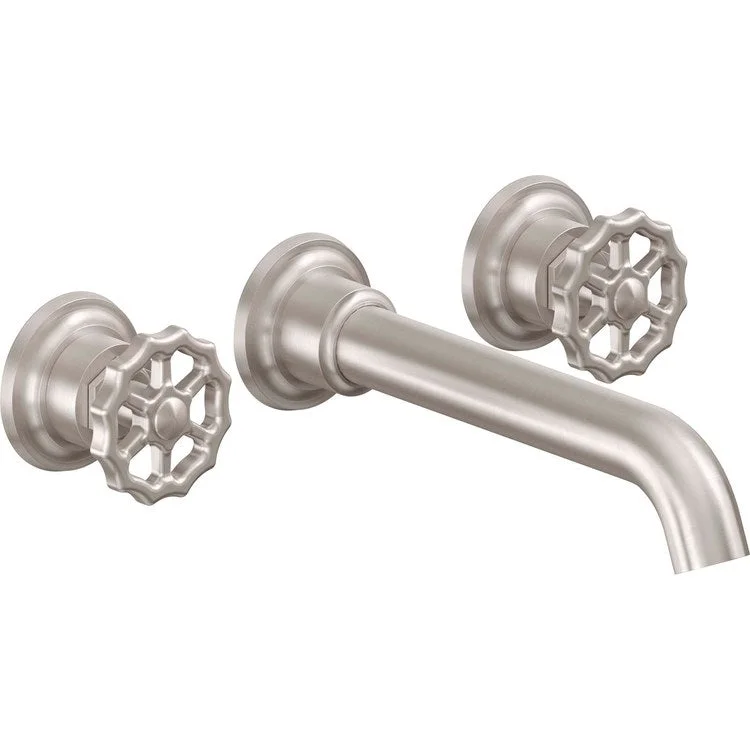 kitchen faucet under $50-Lavatory Trim Descanso Works Vessel Wall 2 Wheel Burnished Brass 1.2 Gallons per Minute