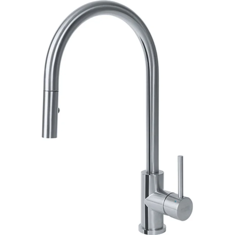 kitchen faucet lagoon bar-Cube Professional Single-Handle Pull-Down Kitchen Faucet in Stainless Steel