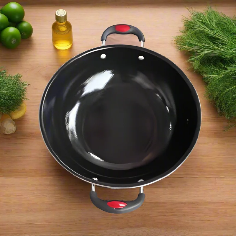 Kitchen tools for bachelors-Double Handle Non-Stick Iron Pot