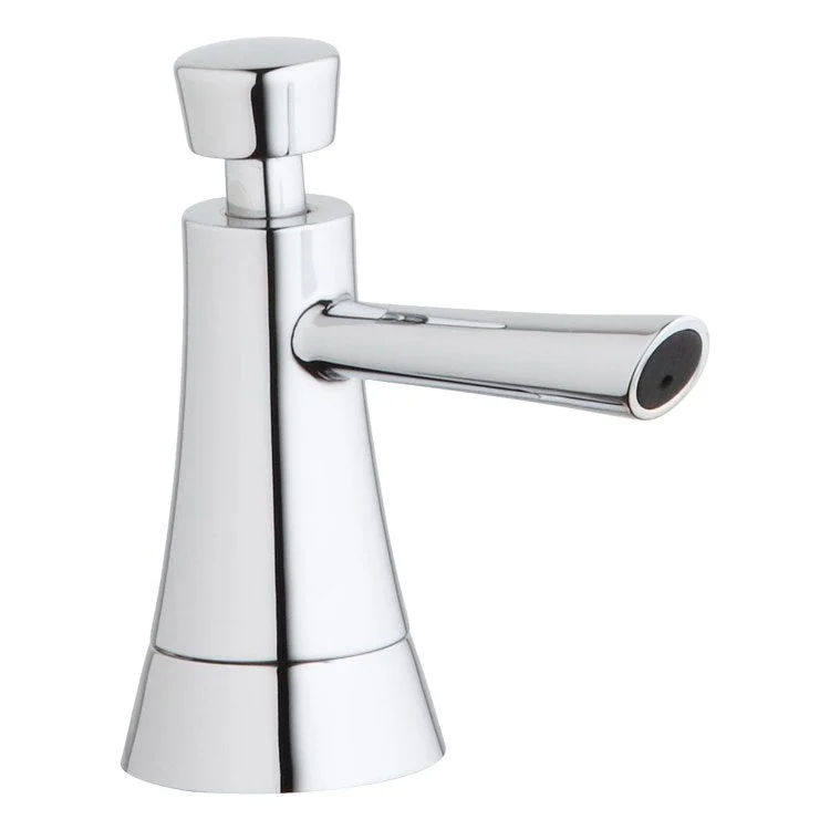 kitchen faucet spot resist-Soap Dispenser Chrome Deck Plastic Brass Plunger Dispenser 3-1/2 Inch