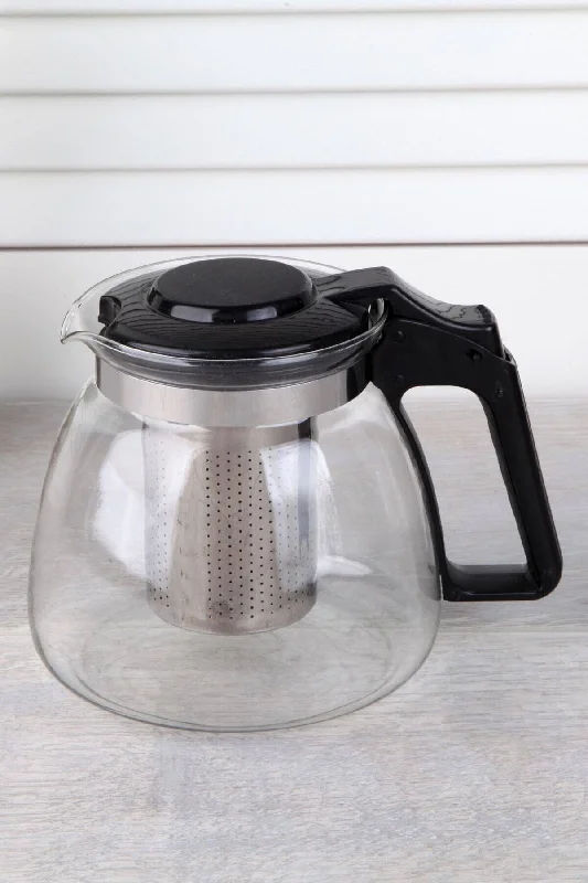 Kitchen tools for bins-Glass Teapot With Stainless Steel Infuser Strainer