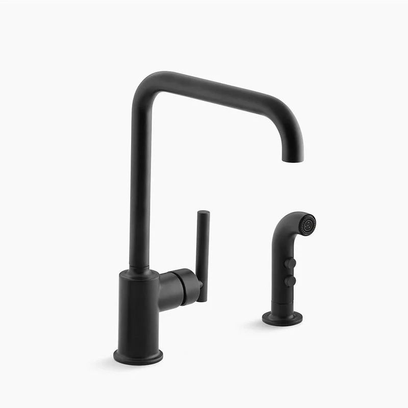 kitchen faucet vault tap-Purist Single-Handle Kitchen Faucet with Side Spray