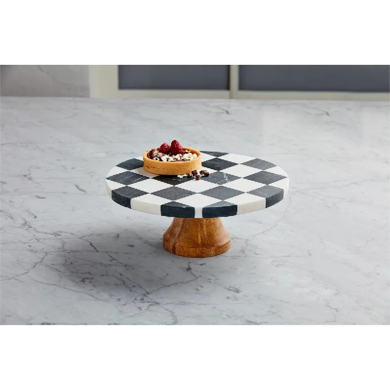 Kitchen utensils for low-carb-Mud Pie - Checkered Marble Pedestal