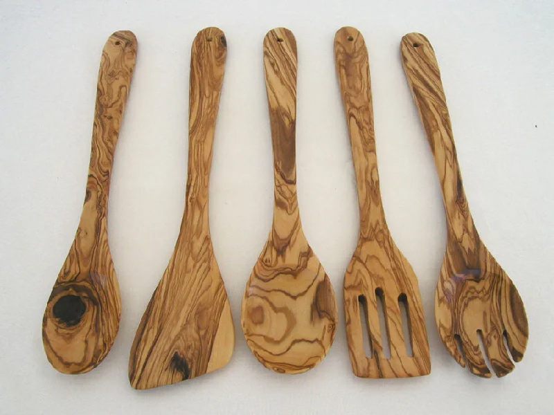 Kitchen tools for Cuisinart-Olive Wood Kitchen Servers Set -5 pcs