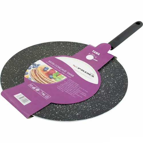 Best kitchen utensils for storage-Prima 30cm Non Stick Concave Tawa