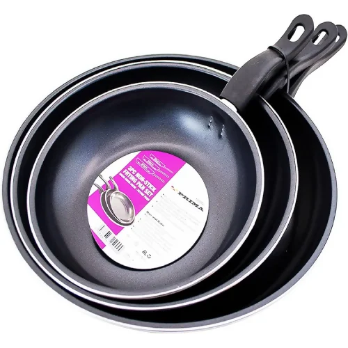 Kitchen utensils for modern look-Prima 3pc Non Stick Fry Pan Set