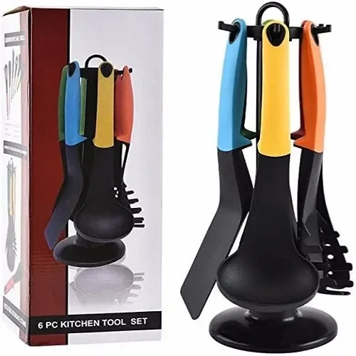 Kitchen tools for grip comfort-Silicon Kitchen Utensil Set - Set Of 6