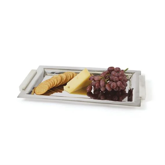 Kitchen utensils for favorites-Stone Handle Serving Tray