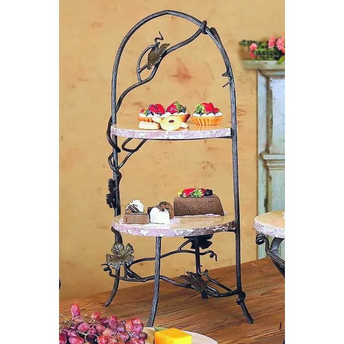 Kitchen utensils for heirlooms-Vineyard 2 Tier Marble Server